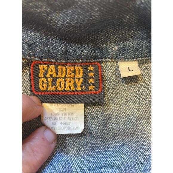 Vintage 80’s Faded Glory Women’s Denim Button Down 100% Cotton Vest Size Large-R - Picture 13 of 13
